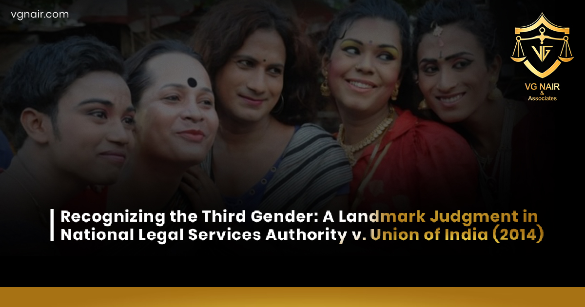 Recognizing the Third Gender A Landmark Judgment in National Legal Services Authority v Union of India 